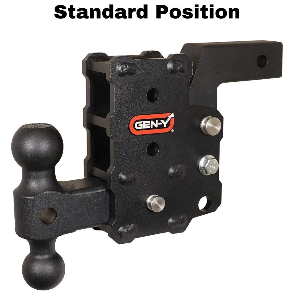 GEN-Y The BOSS (Torsion-Flex) 16K Drop Hitch 2" Receiver (16K), 5" Drop (4 Adjustable Positions) - Indiana Trailer Sales