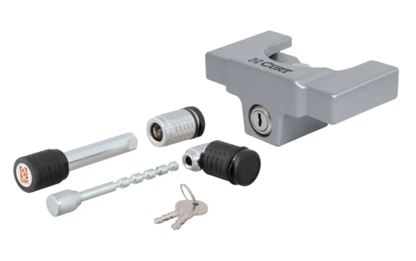 CURT - 23088 - HITCH & COUPLER LOCK SET (2" RECEIVER, 1/2" TO 2-1/2" LATCH, 2" & 2-1/2" LIP) - Indiana Trailer Sales