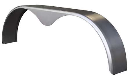 Trailer Fender, Tandem Axle, Teardrop, 9" W x 72" L x 20.50" H, 16 Gauge Steel, 1.00 Radius Front, 90 Degree Back Flange