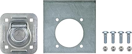 Buyers Products recessed D-Ring kit for trailer accessories, featuring durable metal D-rings and mounting hardware.