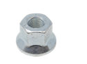 Hex wheel nut with flange, 5/8"-18 right-hand thread, 1 1/8" OD for axle components, by Dexter Distribution Group LLC.