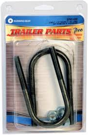 U-Bolt Package for 1 3/4" Round Axle Tubes - 3/8"-24 U-Bolt Rod Diameter x 4 1/4" Long Legs - Indiana Trailer Sales