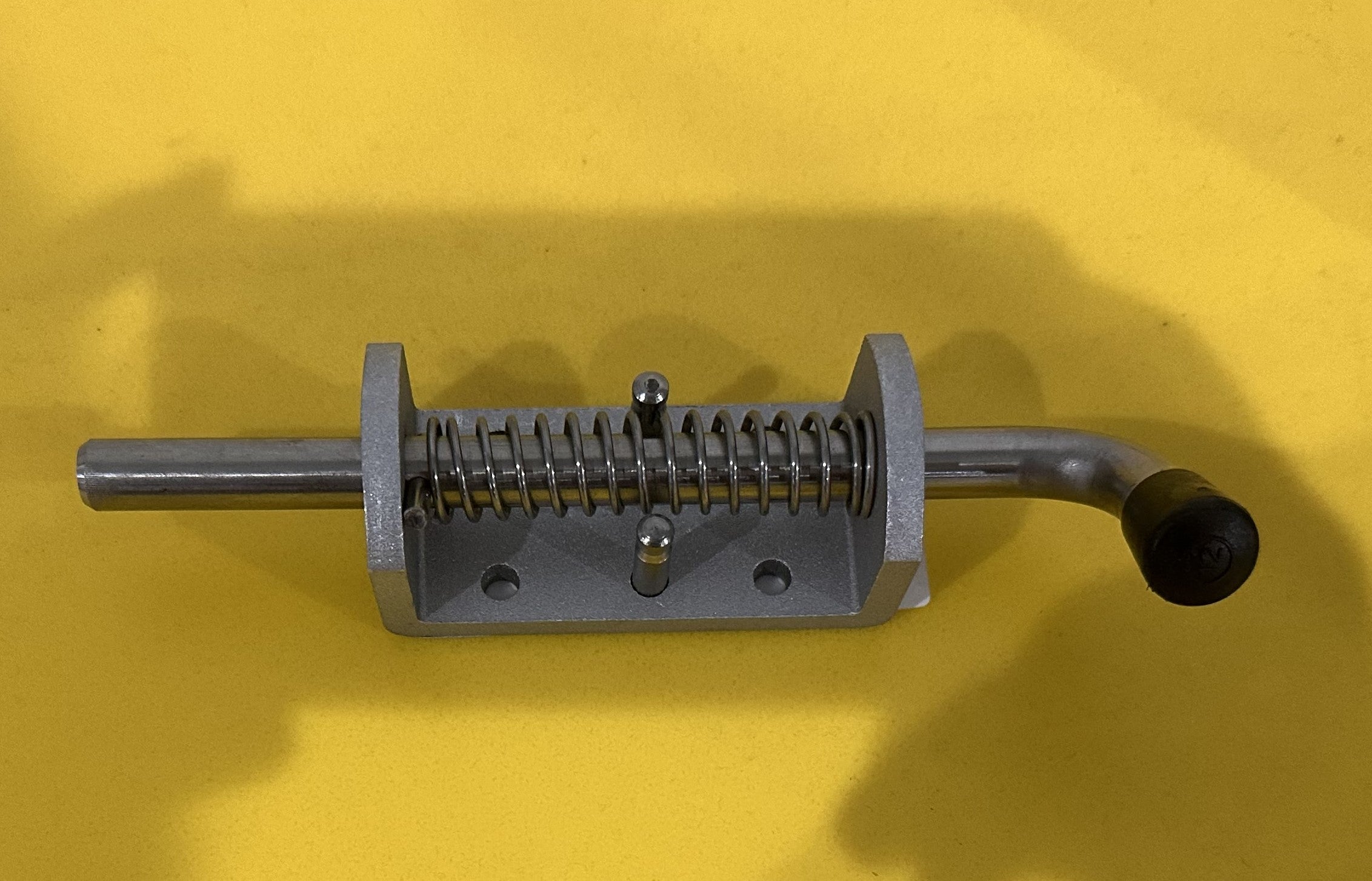 Black Rhino Trailers spring latch from Indiana Trailer Sales, body and frame component for trailer door securing.