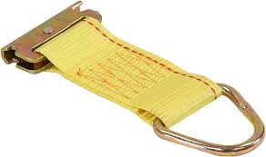 Yellow strap rope ring from Buyer Products, 1,000-pound capacity, used for body and frame components in trailer applications.