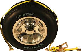 Indiana Trailer Sales 2"x10' Spin Free Ratchet with 3 rubber blacks, 3 E-track fittings, and round ring for cargo control.