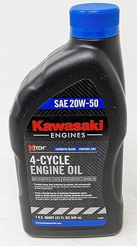 20W50 4-cycle engine oil quart from Indiana Trailer Sales, showing a container of motor oil for small engines.