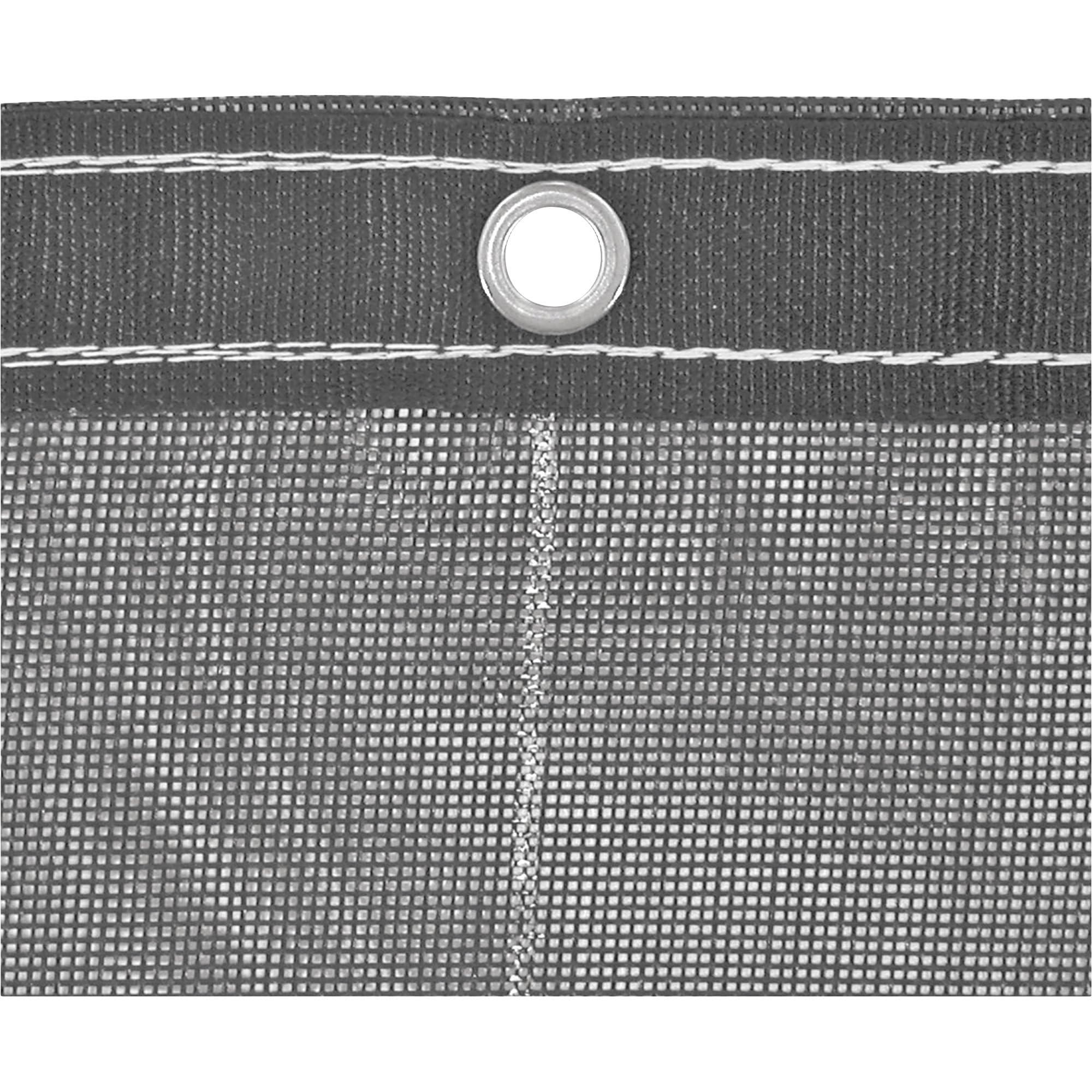 Black HD mesh tarp measuring 7x20 feet from Buyer, designed for durable coverage and protection.