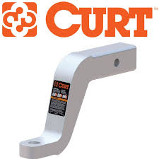 Curt aluminum ball mount with 2-inch shank, 8,000 lbs capacity, 6-inch drop, 8-1/2-inch length for towing.