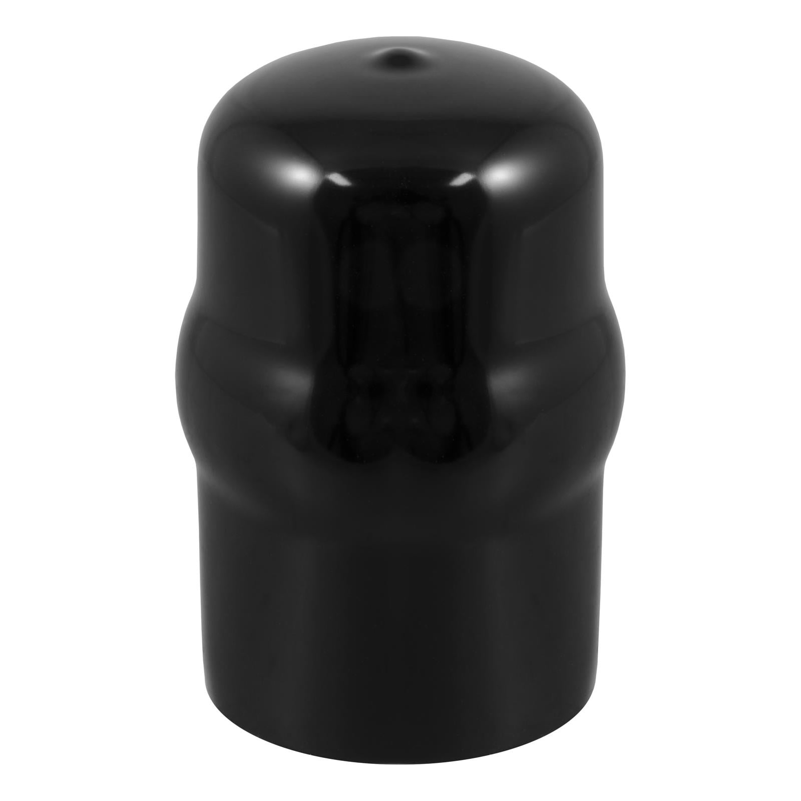 Plastic hitch ball cover by Curt, designed to protect trailer hitch balls from dirt and corrosion.