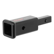 Curt receiver tube adapter from Indiana Trailer Sales, 1-1/4" to 2" shank, non-towing use, 6-1/4 inches long, durable metal construction.