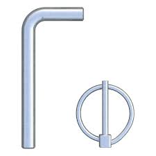 Curt Replacement Gooseneck Safety Chain Anchor Pins for 60691 trailer hitch, shown with metal pins and mounting hardware.