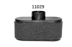 Kawasaki air filter with pre-filter, designed for engine filtration, shown with attached pre-filter for enhanced dirt protection