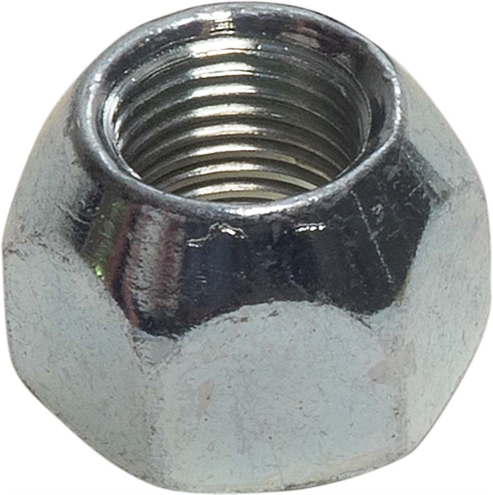 Zinc-plated Dexter Nut Cone 60° 9/16-18 Gr5 for trailer axles, shown in a close-up image with a metallic finish