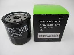 Indiana Trailer Sales oil filter for vehicles, showing the brand label and metal body with threaded end for installation.