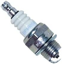 Spark plug BPMR6A from Indiana Trailer Sales, showing the metal and ceramic components of the automotive spark plug.