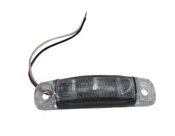 Surface mounted red and clear side marker light by Indiana Trailer Sales, 3.5" x 0.75", hard-wired for trailer lighting.