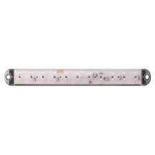 LED red stop, turn, and tail light with clear lens, surface mount, designed for trailers and vehicle lighting by Indiana Trailer Sales.