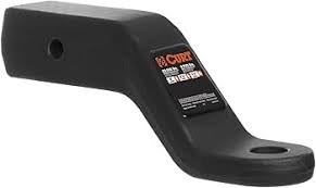 Curt Forged Ball Mount hitch with 2-inch shank, 17,000 lbs capacity, 4-inch drop, 8.5-inch length, designed for towing.