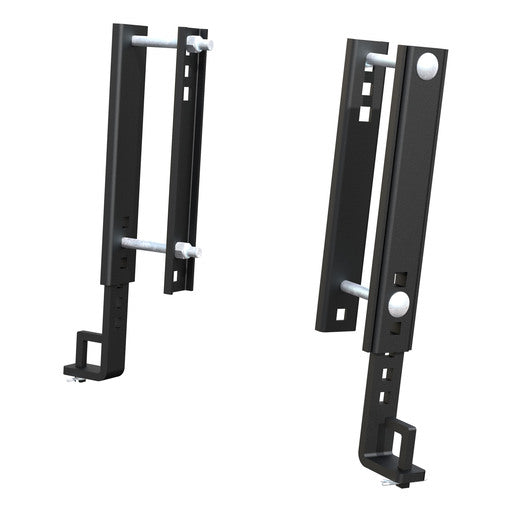 Two Curt Replacement TruTrack 10-inch adjustable support brackets for trailers, designed for strong hitch support.