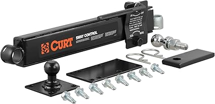 Curt Sway Control Kit for hitches, designed to reduce trailer sway and improve stability during towing.