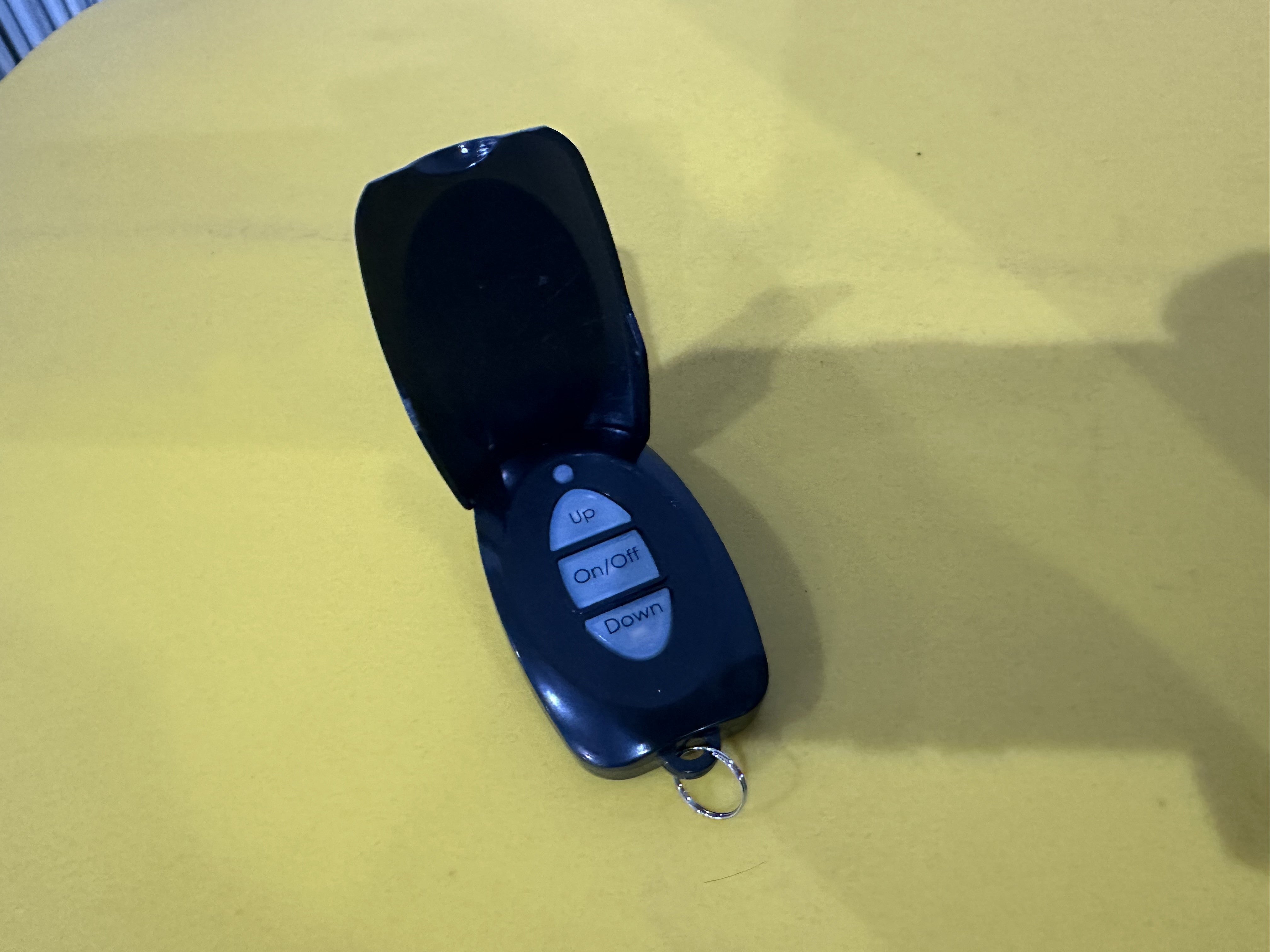 B-Wise remote key fob for hydraulics system, compact design with buttons for easy remote control operation.
