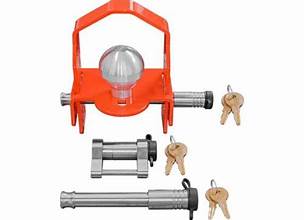 3 PK,KA,TRAILER COUPLER LOCK FOR 1-7/8IN,2IN,& 2-5/16IN BALL-W/ 1-5/8IN LATCH LOCK & 2.5IN REC LOCK - Indiana Trailer Sales