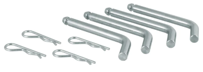Keystone Automotive 5th wheel rail pins and clips for hitch installation, shown in a close-up image.