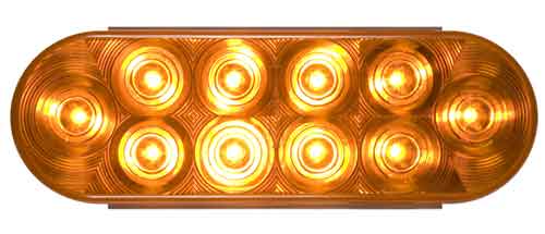 Amber 10D LED 6" Oval Stop Tail & Turn - 8100482