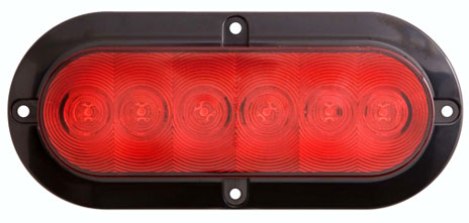 LED STT 6 OVAL 6D RED FLUSH - OPTRONICS STL73RB 6-Diode - 8100651 - Indiana Trailer Sales