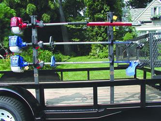 RACK'EM Tool Organizer Bolt-On Mount To Open Trailer - RA-6 - Indiana Trailer Sales