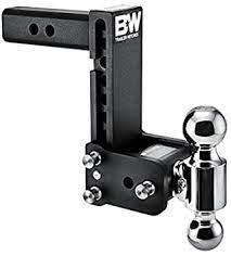 B&W Tow & Stow 2-Ball Mount - 2" Shank - 7" Drop, 7-1/2" Rise - 10K - Black - TS10040B - Indiana Trailer Sales