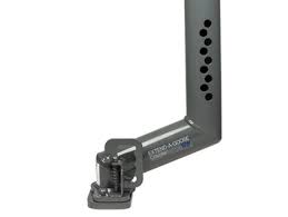 B&W 9-inch gooseneck hitch extender, BNWTEXA4200, showing its sturdy metal construction and attachment points.