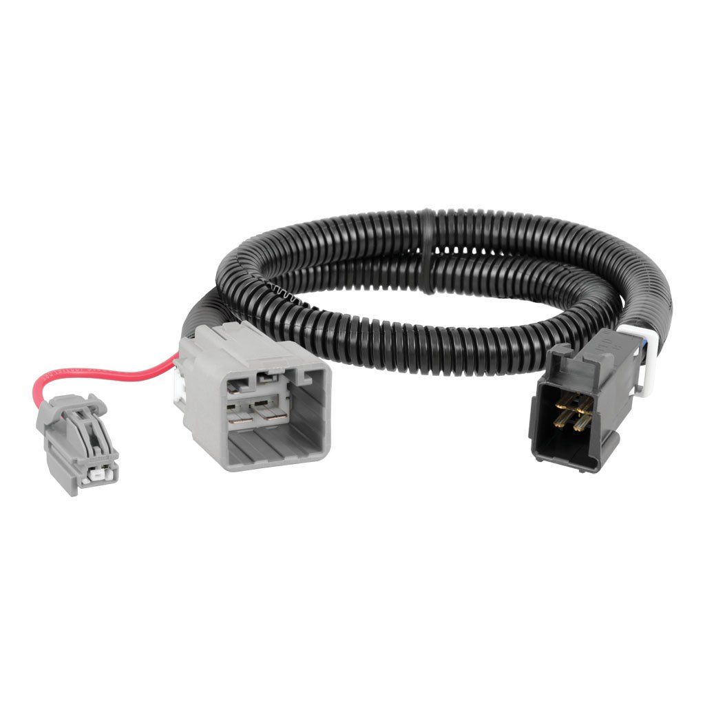 Curt Manufacturing trailer brake controller harness, electrical and lights, packaged for easy installation.