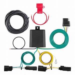 Curt Manufacturing custom wiring harness for Ford E-150, E-250, E-350 Super Duty with 4-way flat trailer output.