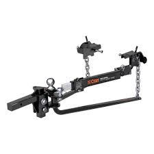 Curt 17063 round bar weight distribution hitch with lubrication sway control for 10-14K towing applications, sturdy hitch for trailers.