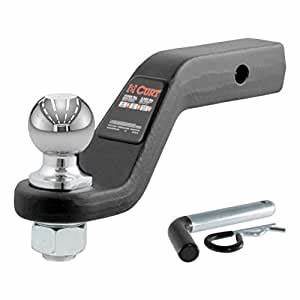 Curt Loaded Forged Ball Mount hitch for towing, showcasing the sturdy forged steel construction and hitch ball attachment.