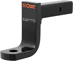 Curt Class 4 ball mount hitch with 2-inch shank and 6-inch drop, rated for 10,000 lbs towing capacity.