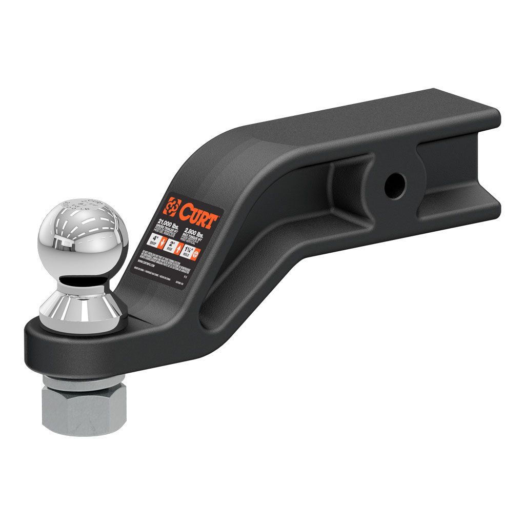 CURT - 45375 - LOADED FORGED BALL MOUNT WITH 2-5/16" BALL (3" SHANK 20000 LBS 4" DROP) - Indiana Trailer Sales