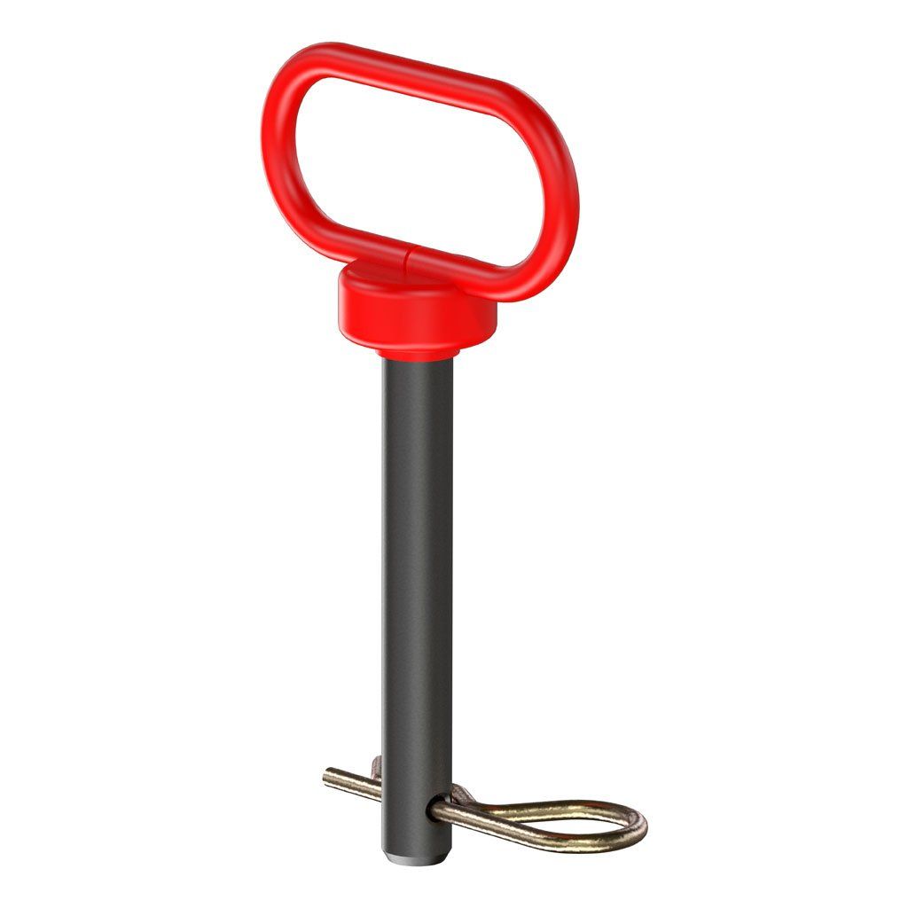 Curt 5/8-inch clevis pin with handle and clip used for hitches, made by Curt Manufacturing, LLC