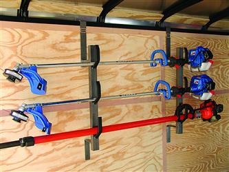 RACK'EM Tool Organizer; Bolt-On Mount To Closed Trailer - RA-5 - Indiana Trailer Sales