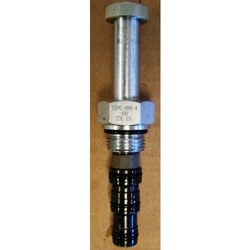 Hydraulics 2-way valve with thumbwheel by PJ Trailers MFG, Inc., showing the valve with control knob and hydraulic fittings.