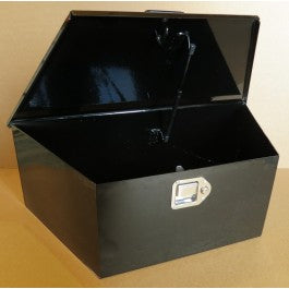 Black PJ Trailers MFG Toolbox BK BP A Frame No Holes, durable tool storage for utility trailers