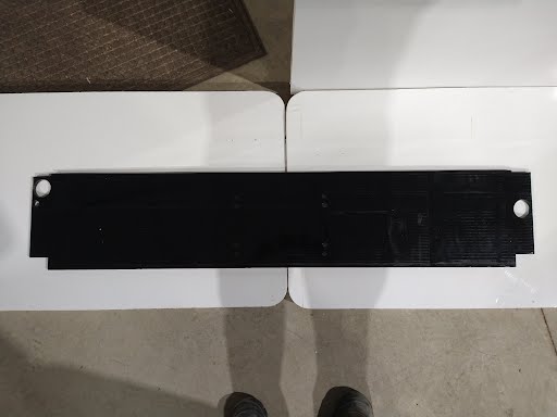 Winch mounting plate for GN trucks with dual wheels, designed by PJ Trailers MFG Inc., for secure winch installation.