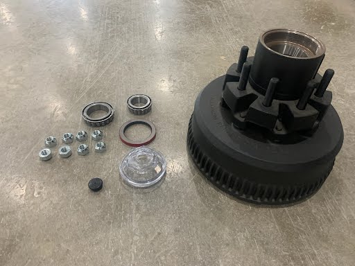 Tex Trail 9-10k GD complete 2-piece old style axle components for heavy-duty vehicles, shown in the image.