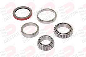 Dexter Bearing Kit 9-10K GD axle components by Tex Trail, includes bearings and seals for trailer axle maintenance.