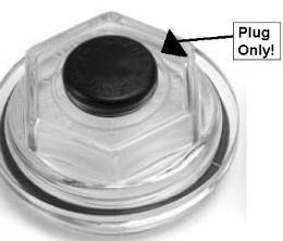 Tex Trail Plug Oil Cap DX 5.2K-15K axle component, durable black oil cap with brand logo for heavy-duty vehicle maintenance