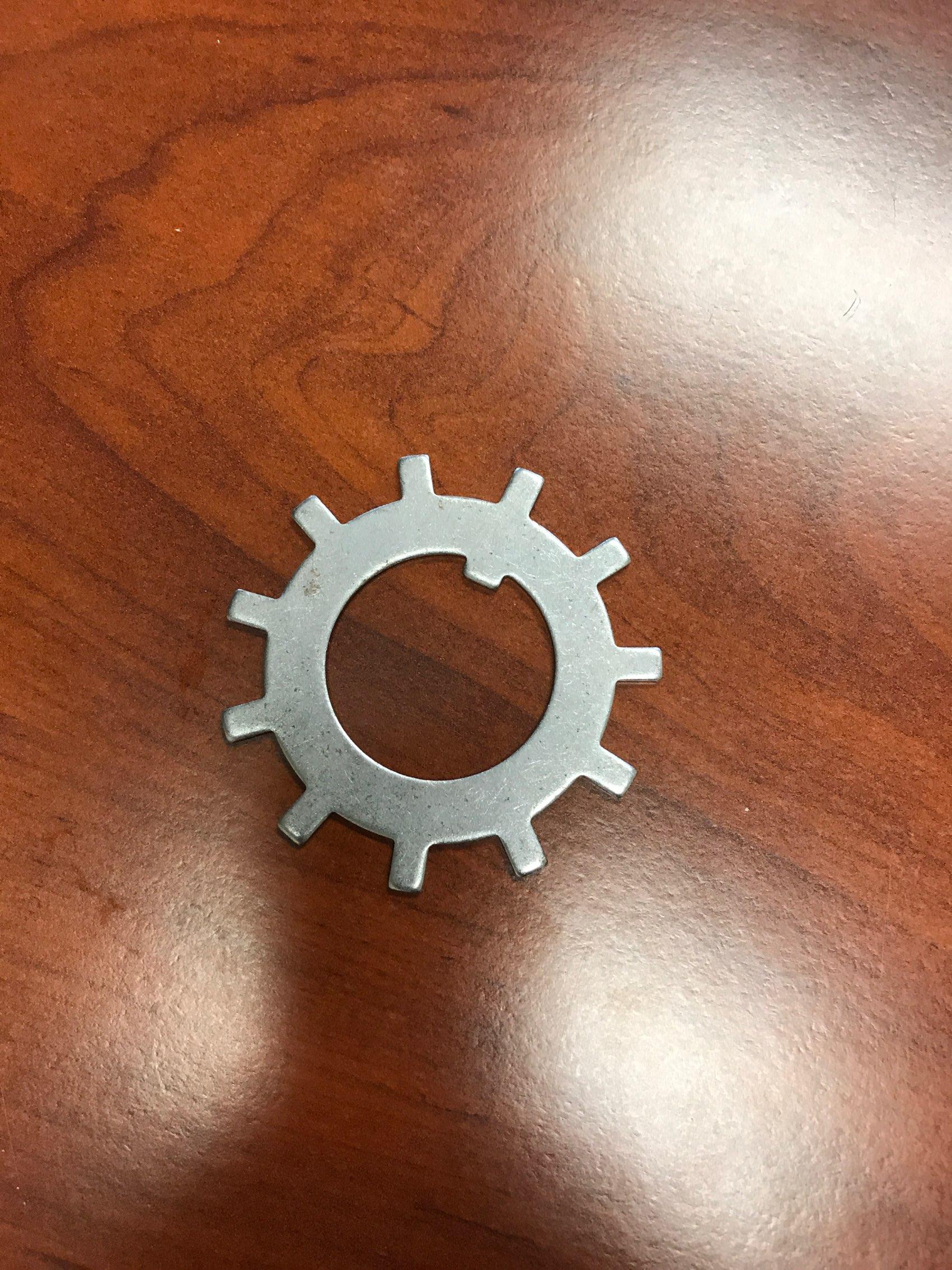 Tex Trail washer tang for axle components, 1.5 inch inner diameter, .060 thickness, durable metal part for axle assembly.