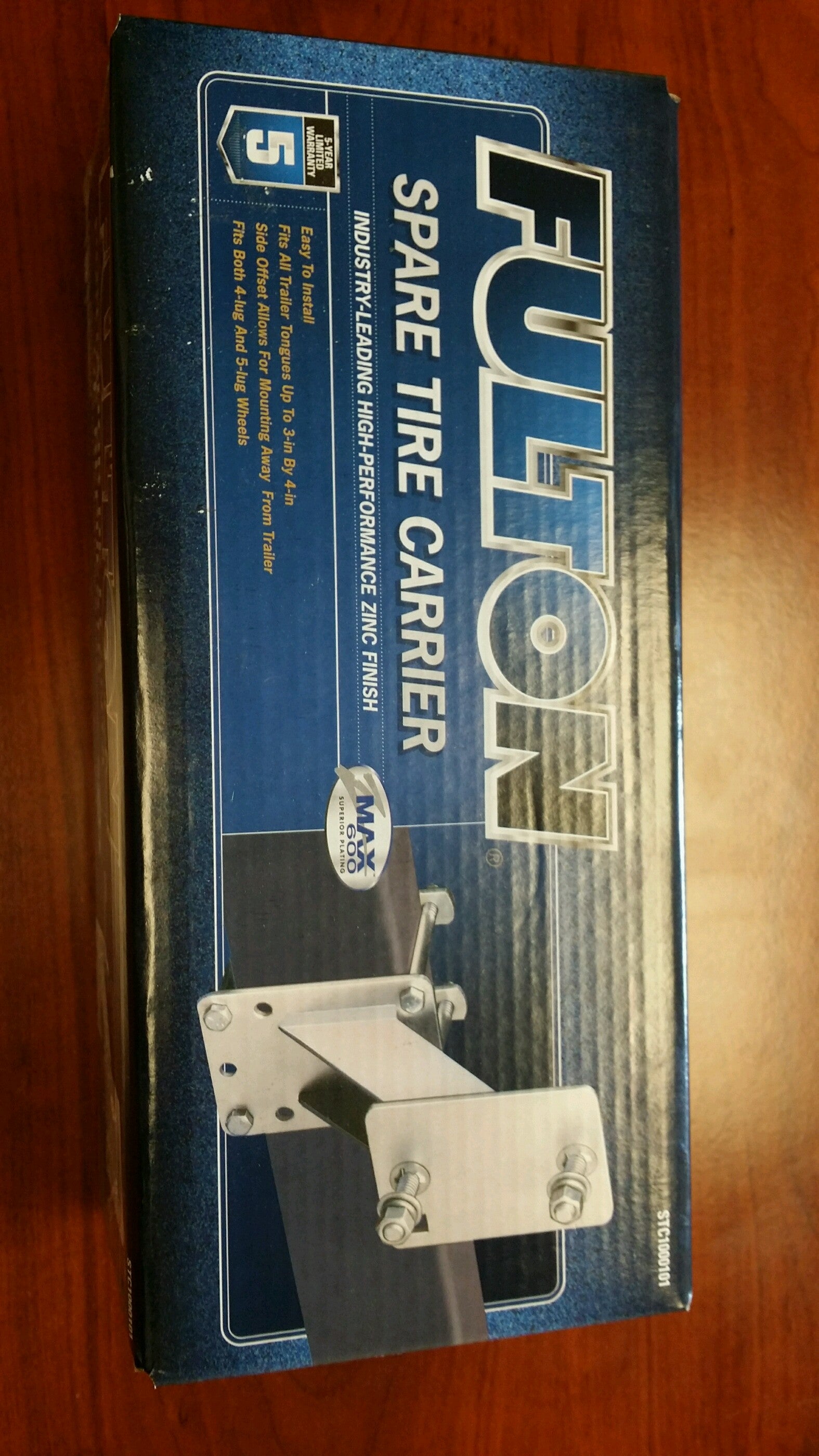 Tex Trail zinc spare mount bolt on 3x4 body and frame component with threaded design and durable zinc finish.