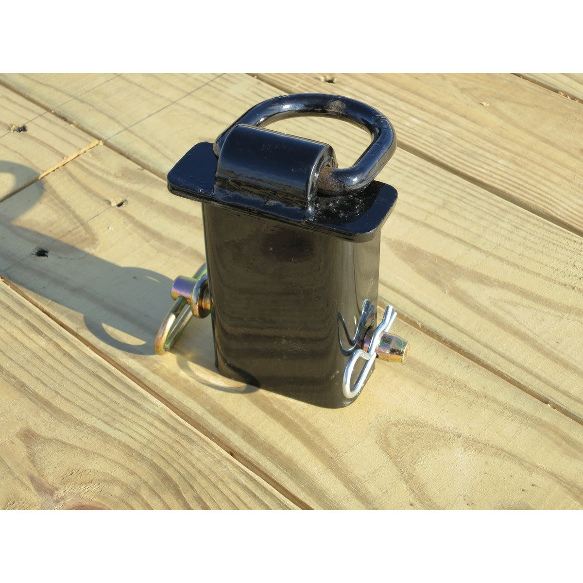 Tex Trail Stake Pocket D-Ring for body and frame, sturdy metal attachment for secure load securing on vehicles.