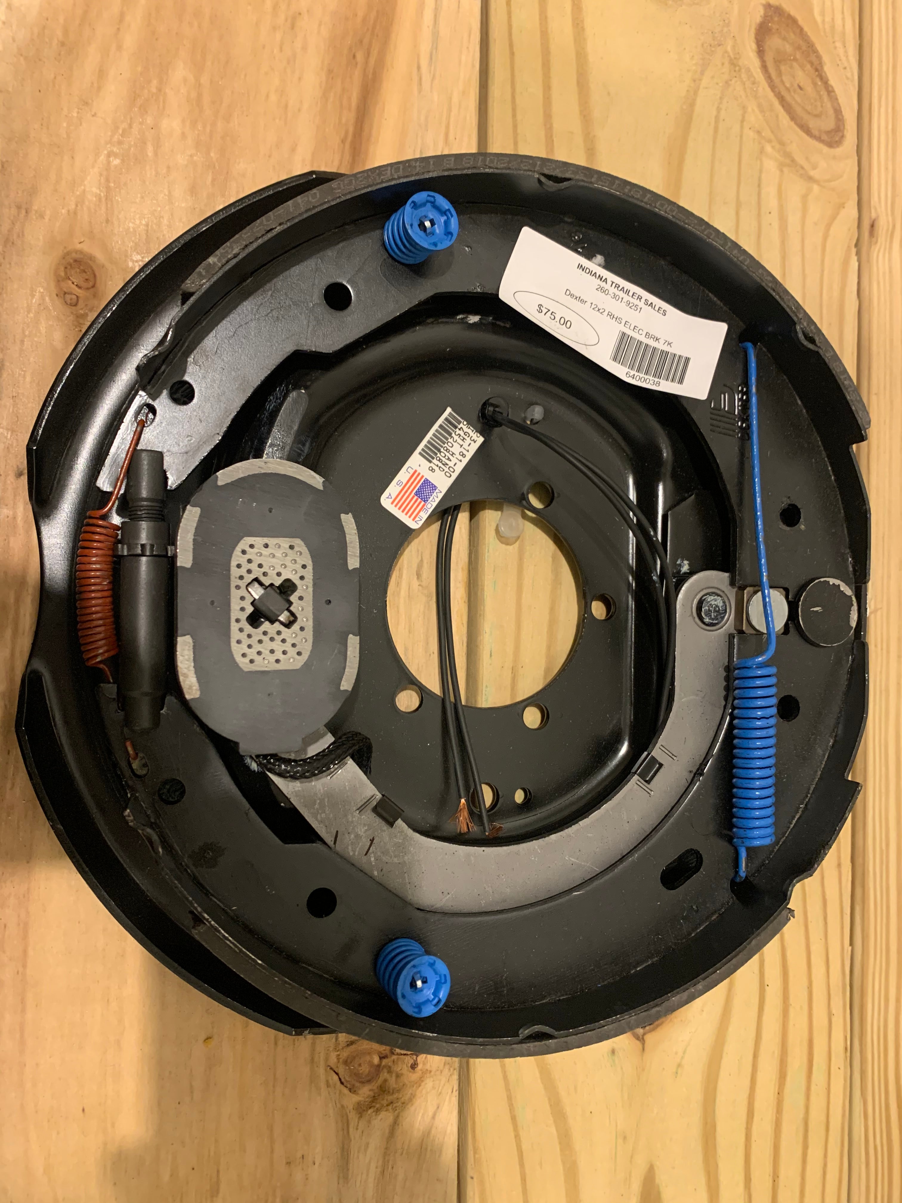 Tex Trail Dexter 12x2 RHS electric brake assembly for trailers, featuring 7K capacity and durable construction.